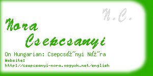 nora csepcsanyi business card